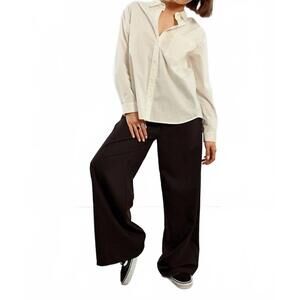 NEW MOLLY BRACKEN classic button up shirt in white